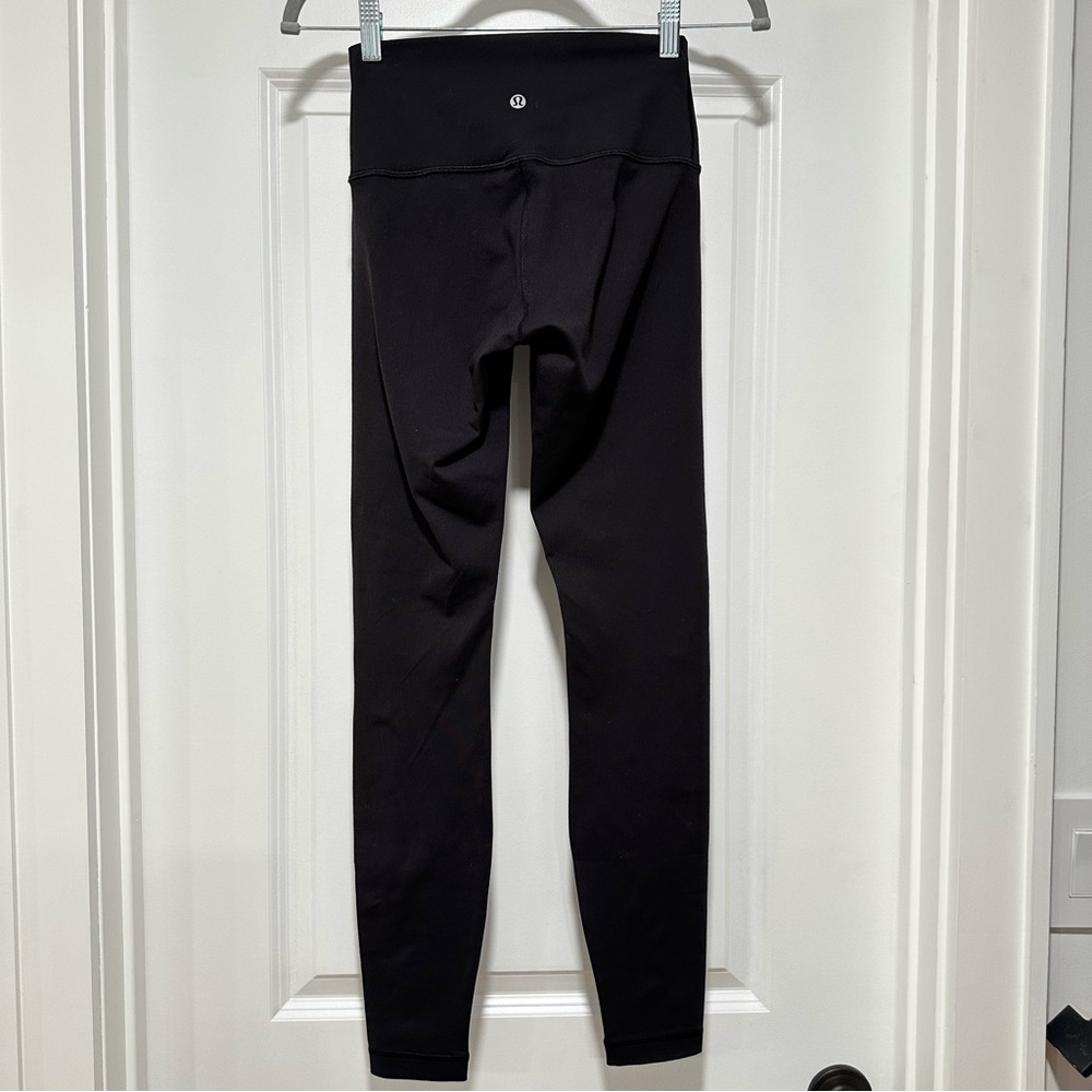 Lululemon Wunder Under 28” High Rise Luon Black Leggings Pants Size 4 - Picture 4 of 12